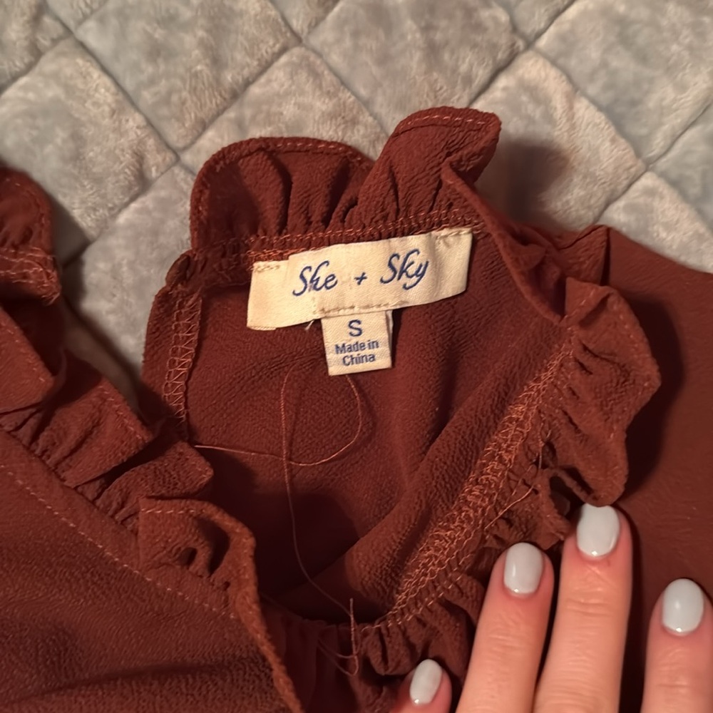 Rust classy blouse - Picture 2 of 3